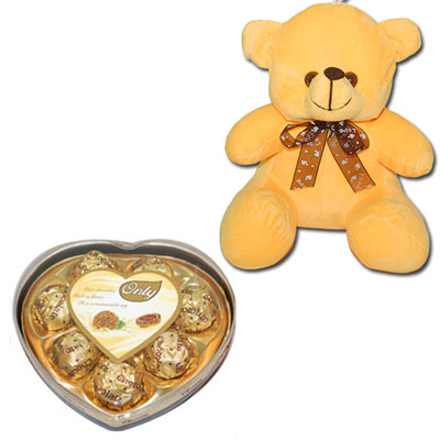 "Teddy with Chocos - Code C04 - Click here to View more details about this Product
